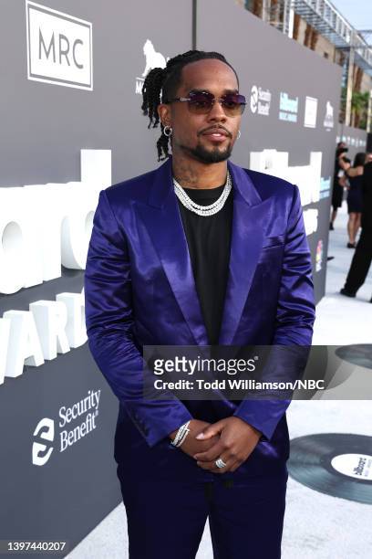 May 15: 2022 BILLBOARD MUSIC AWARDS -- Pictured: London On Da Track arrives to the 2022 Billboard Music Awards held at the MGM Grand Garden Arena on...