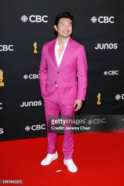Simu Liu attends the 2022 JUNO Awards Broadcast at Budweiser Stage on May 15, 2022 in Toronto, Ontario.