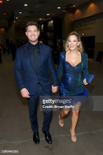 Michael Bublé and Luisana Lopilato attend the 2022 Billboard Music Awards at MGM Grand Garden Arena on May 15, 2022 in Las Vegas, Nevada.