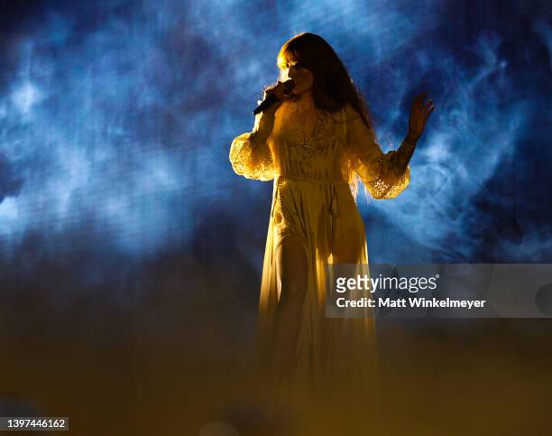 Florence Welch of Florence + The Machine performs onstage during the 2022 Billboard Music Awards at MGM Grand Garden Arena on May 15, 2022 in Las...