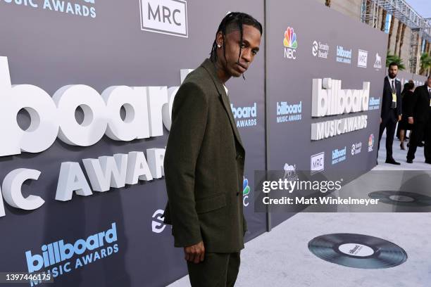 Travis Scott attends the 2022 Billboard Music Awards at MGM Grand Garden Arena on May 15, 2022 in Las Vegas, Nevada.