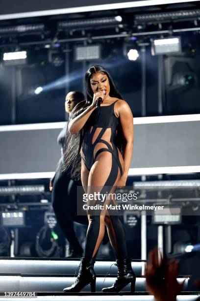 Megan Thee Stallion performs onstage during the 2022 Billboard Music Awards at MGM Grand Garden Arena on May 15, 2022 in Las Vegas, Nevada.