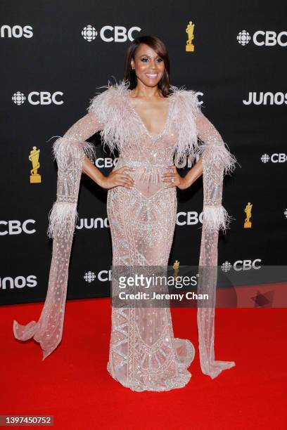 Deborah Cox attends the 2022 JUNO Awards Broadcast at Budweiser Stage on May 15, 2022 in Toronto, Ontario.