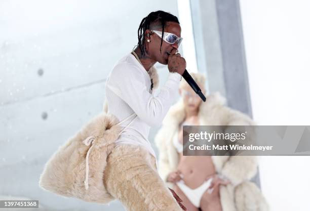 Travis Scott performs onstage during the 2022 Billboard Music Awards at MGM Grand Garden Arena on May 15, 2022 in Las Vegas, Nevada.