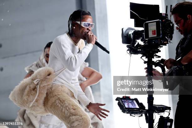 Travis Scott performs onstage during the 2022 Billboard Music Awards at MGM Grand Garden Arena on May 15, 2022 in Las Vegas, Nevada.