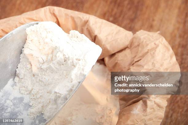 white flour - flour bag stockfoto's en -beelden