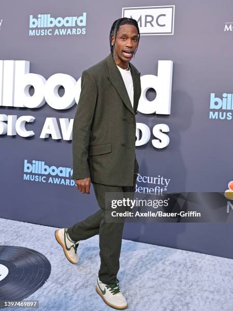 Travis Scott attends the 2022 Billboard Music Awards at MGM Grand Garden Arena on May 15, 2022 in Las Vegas, Nevada.