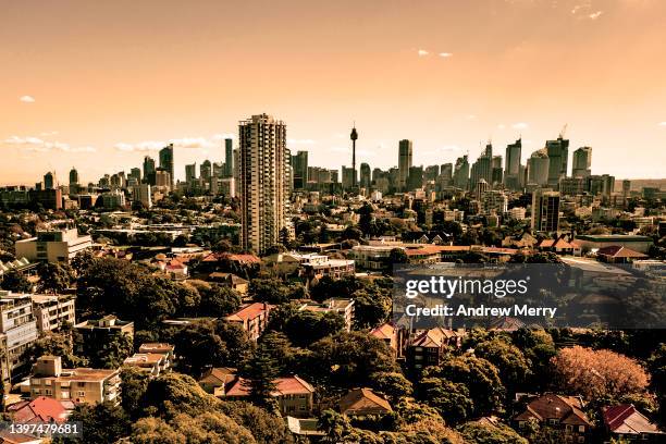city heat, climate change global warming - sydney suburbs imagens e fotografias de stock