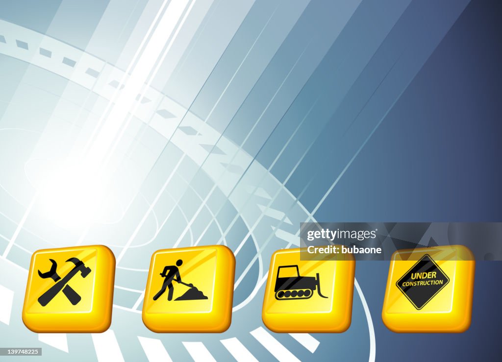 Construction Buttons On Modern Lights Background High-Res Vector ...