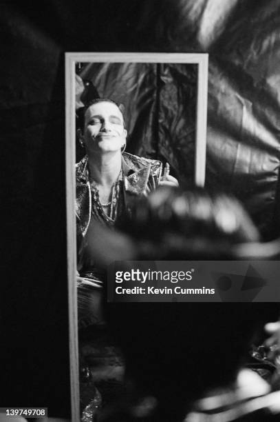 Irish singer Bono, backstage at the Feijenoord Stadion, Rotterdam, in his stage persona of Mr MacPhisto, before a concert by rock group U2 on their...