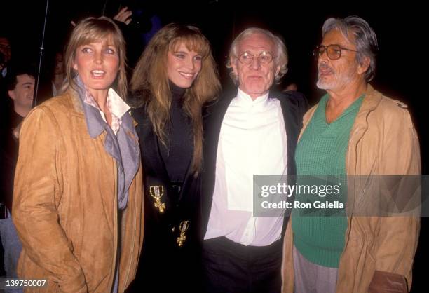 Actress Bo Derek, Actress Ann Turkel, Actor Richard Harris, and Actor John Derek attend "The Field" Beverly Hills Premiere on December 12, 1990 at...