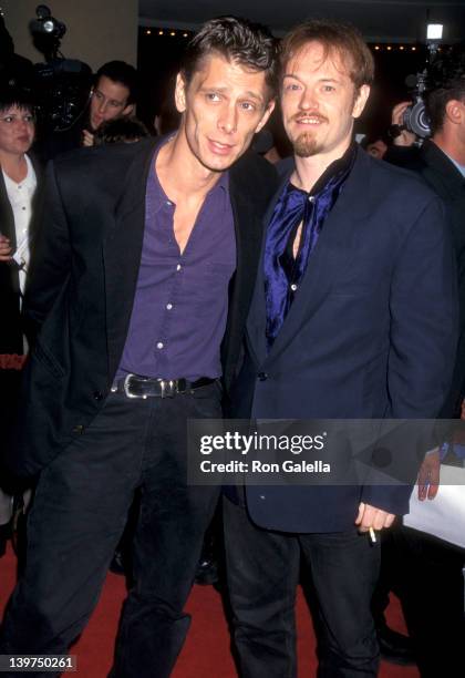 Actor Jamie Harris and brother Actor Jared Harris attend the "Good Will Hunting" Westwood Premiere on December 2, 1997 at Mann Bruin Theatre in...