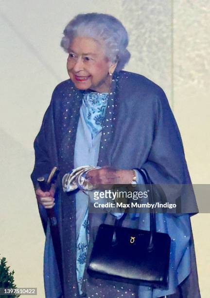 Queen Elizabeth II departs after attending the 'A Gallop Through History' performance, part of the official celebrations for Queen Elizabeth II's...