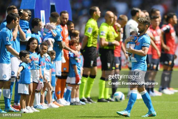 Dries Mertens of SSC Napoli during the Serie A match between SSC Napoli and Genoa CFC at Stadio Diego Armando Maradona on May 15, 2022 in Naples,...