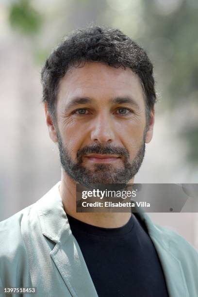 Raoul Bova attends a photocall for the movie "Cip e Ciop Agenti Speciali" at Villa Borghese on May 16, 2022 in Rome, Italy.