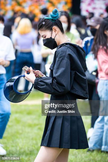 Music fans attend Beautiful Mint Life Music Festival at Olympic Park on May 15, 2022 in Seoul, South Korea.