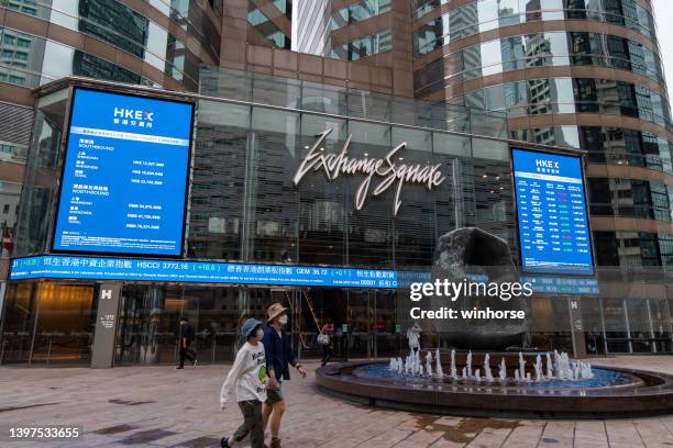 hongkong börse - börse von hongkong stock-fotos und bilder