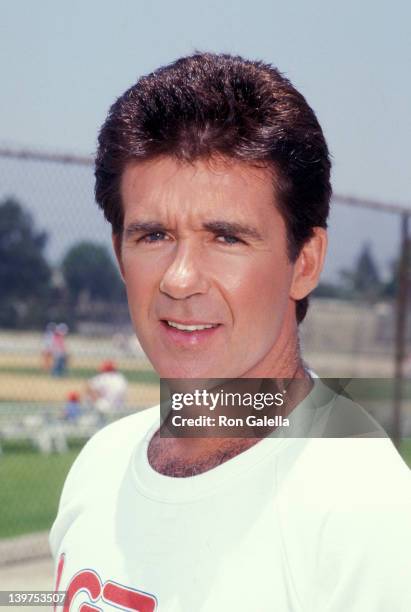 Actor Alan Thicke attending "Benefit Softball Game for Team House" on June 14, 1987 at the Granada Hills High School in Granada Hills, California.