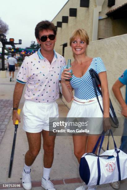 Actor Alan Thicke and actress Pat Klous attending Third Annual Make A Wish Celebrity Sports Festival on May 9, 1987 at La Casa de Vida in Torrance,...