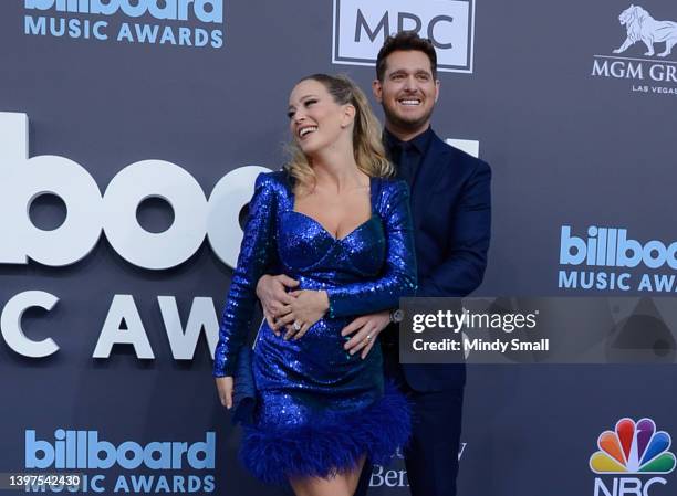 Luisana Lopilato and Michael Buble attend the 2022 Billboard Music Awards at MGM Grand Garden Arena on May 15, 2022 in Las Vegas, Nevada.