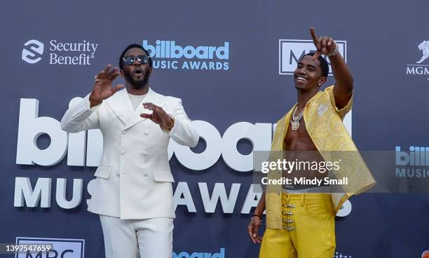 Sean "Diddy Combs and Christian Combs attend the 2022 Billboard Music Awards at MGM Grand Garden Arena on May 15, 2022 in Las Vegas, Nevada.