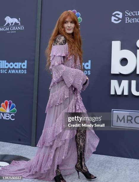 Florence Welch of Florence + The Machine attends the 2022 Billboard Music Awards at MGM Grand Garden Arena on May 15, 2022 in Las Vegas, Nevada.