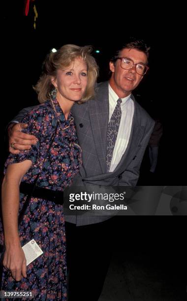 Actor Alan Thicke and actress Joanna Kerns attending "Grand Opening of Alzado's Restaurant" on February 26, 1990 in Los Angeles, California.