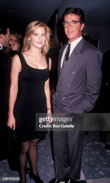 Actor Alan Thicke and actress Kristy Swanson attending the premiere of "Dances With Wolves" on November 4, 1990 at the Cineplex Odeon Cinema in...