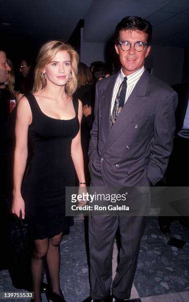 Actor Alan Thicke and actress Kristy Swanson attending the premiere of "Dances With Wolves" on November 4, 1990 at the Cineplex Odeon Cinema in...