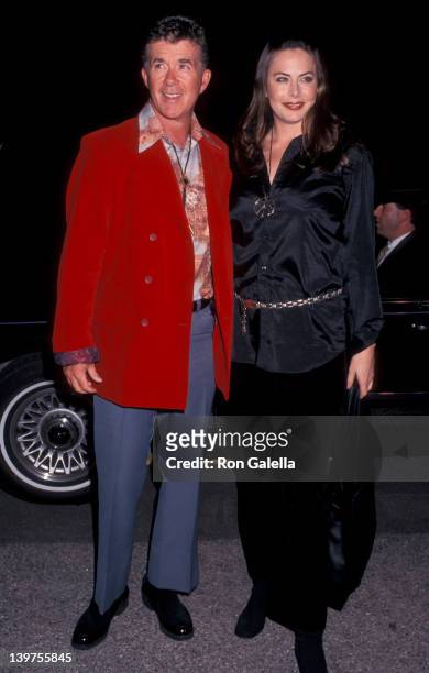 Actor Alan Thicke and wife Gina Tolleson attending "Neil Bogart Fundraising Gala Honoring David Foster" on November 15, 1997 at the Barker Hanger at...