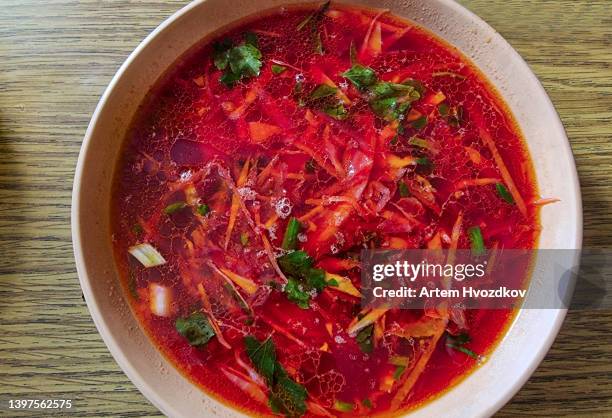 ukraininan national meal called "borsch: - borscht stock pictures, royalty-free photos & images