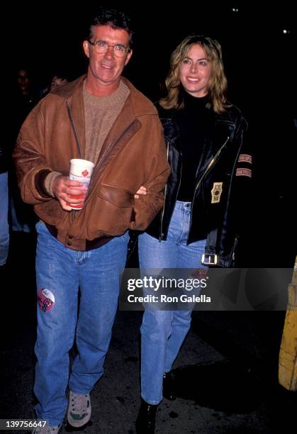 Actor Alan Thicke and wife Gina Tolleson attending "The Rolling Stones Voodoo Lounge Tour Concert" on October 21, 1994 at the Rose Bowl in Pasadena,...