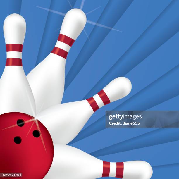 ilustraciones, imágenes clip art, dibujos animados e iconos de stock de fondo de bolos con espacio de copia - bolos juegos