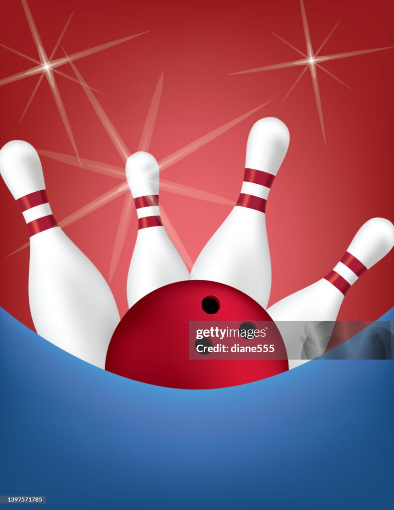Bowling Background With Copy Space