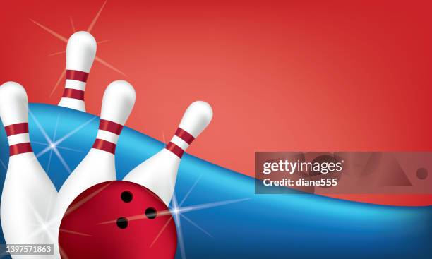 stockillustraties, clipart, cartoons en iconen met bowling background with copy space - bowlen