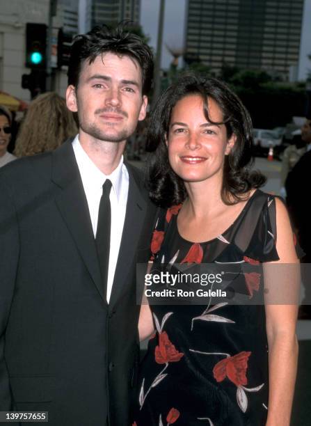Actor Jeremy Davies and Kelsey Meyers attend the premiere of "Saving Private Ryan" on July 21, 1998 at Mann Village Theater in Westwood, California.