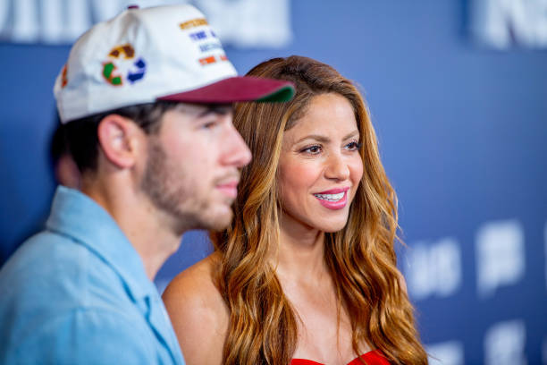 Nick Jonas and Shakira attend the 2022 NBCUniversal Upfront at Mandarin Oriental Hotel at Radio City Music Hall on May 16, 2022 in New York City.