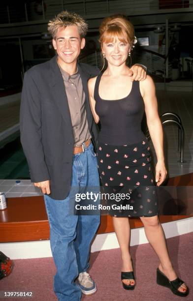 Actor Kyle Howard and actress Jill Whelan attend "Love Boat" Reunion "Love Boat: The Next Wave" on September 1, 1998 aboard Sun Princess in Los...