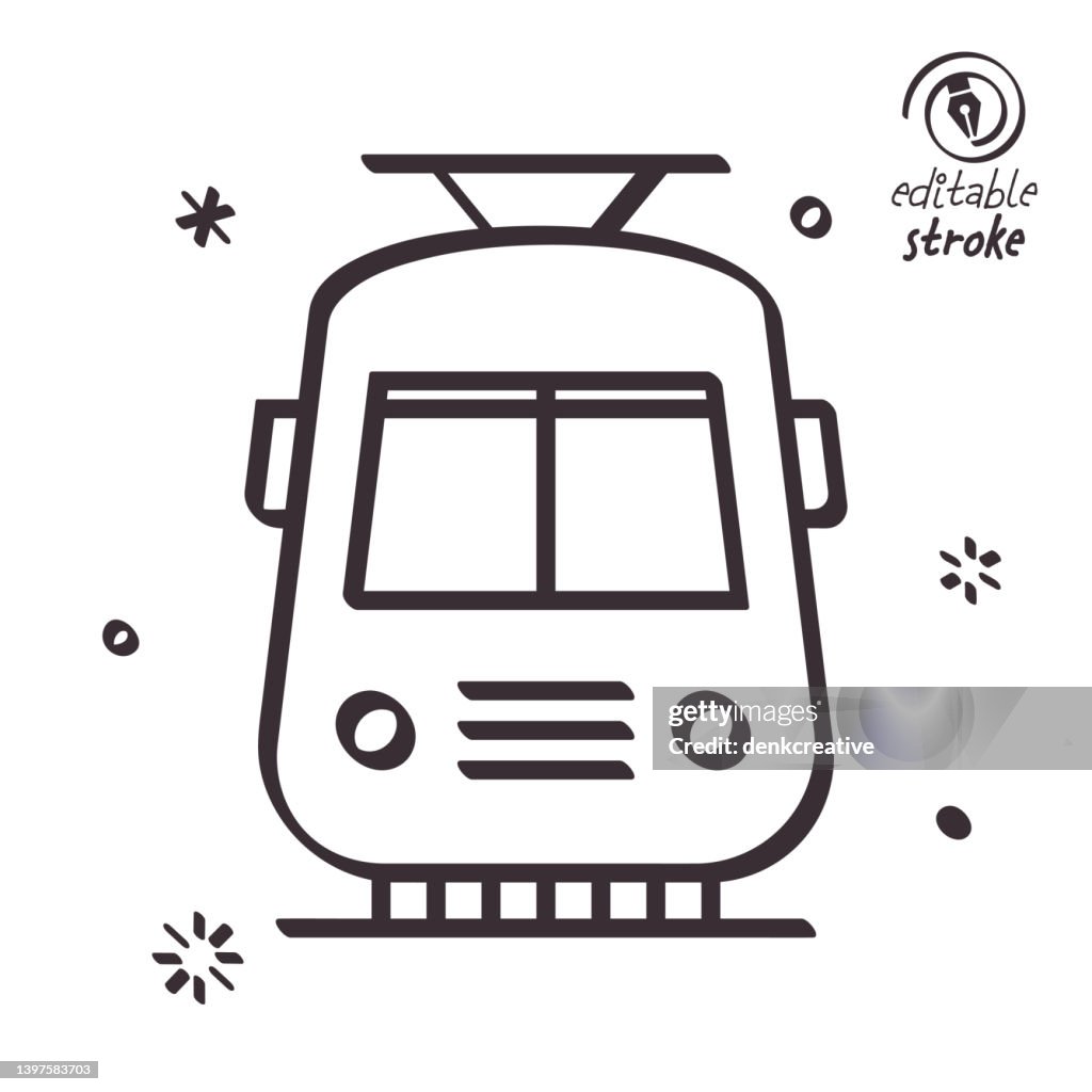 Playful Line Illustration for Book Train Tickets