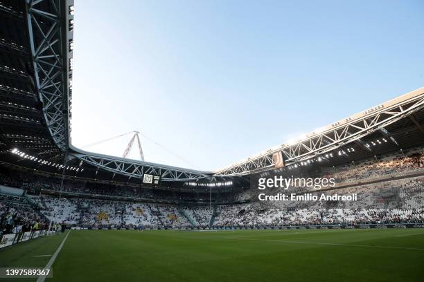 General view inside the stadium prior to the Serie A match between Juventus and SS Lazio at Allianz Stadium on May 16, 2022 in Turin, Italy.