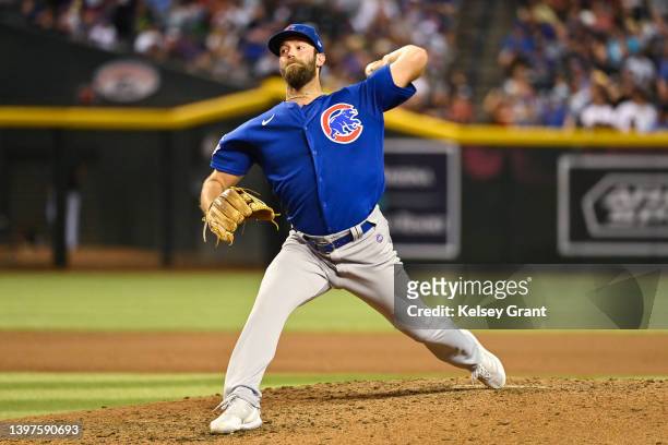 Relief pitcher Daniel Norris of the Chicago Cubs pitches against the Arizona Diamondbacks during the eighth inning of the MLB game at Chase Field on...