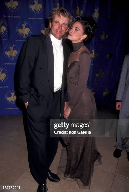 Nels Van Patten and actress Nancy Valen attend Carousel of Hope Ball Benefit on October 25, 1996 at the Beverly Hilton Hotel in Beverly Hills,...