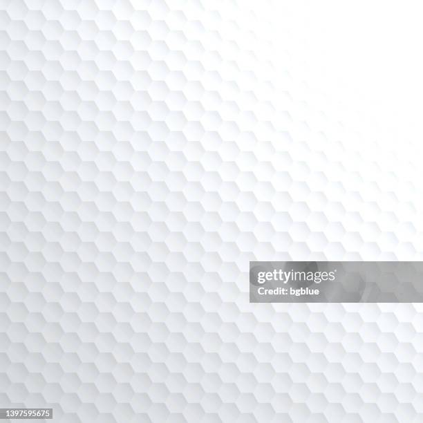 abstract bright white background - geometric texture - white 3d abstract hexagon stock illustrations