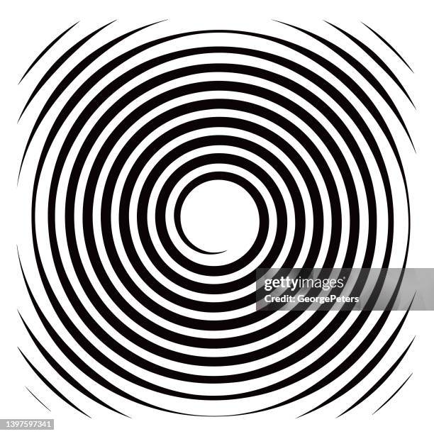 spiral concentric pattern - green tech background stock illustrations