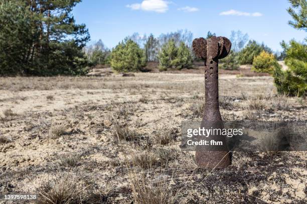 rusty grenade - grenade launcher stock pictures, royalty-free photos & images