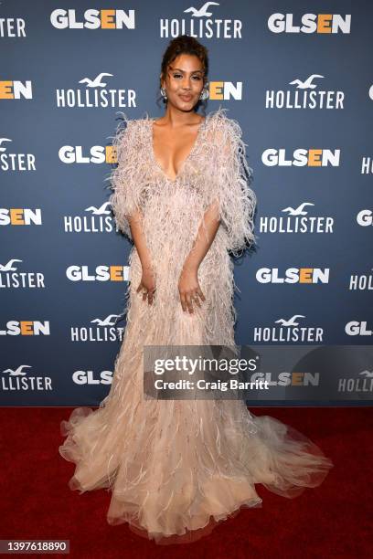 Leyna Bloom attends The 2022 GLSEN Respect Awards at Gotham Hall on May 16, 2022 in New York City.