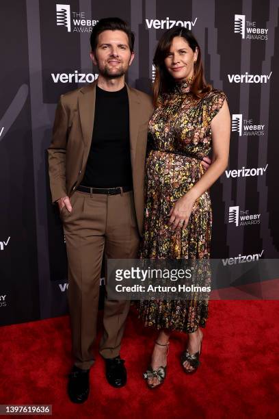 Adam Scott and Naomi Scott attend the 26th Annual Webby Awards at Cipriani Wall Street on May 16, 2022 in New York City.