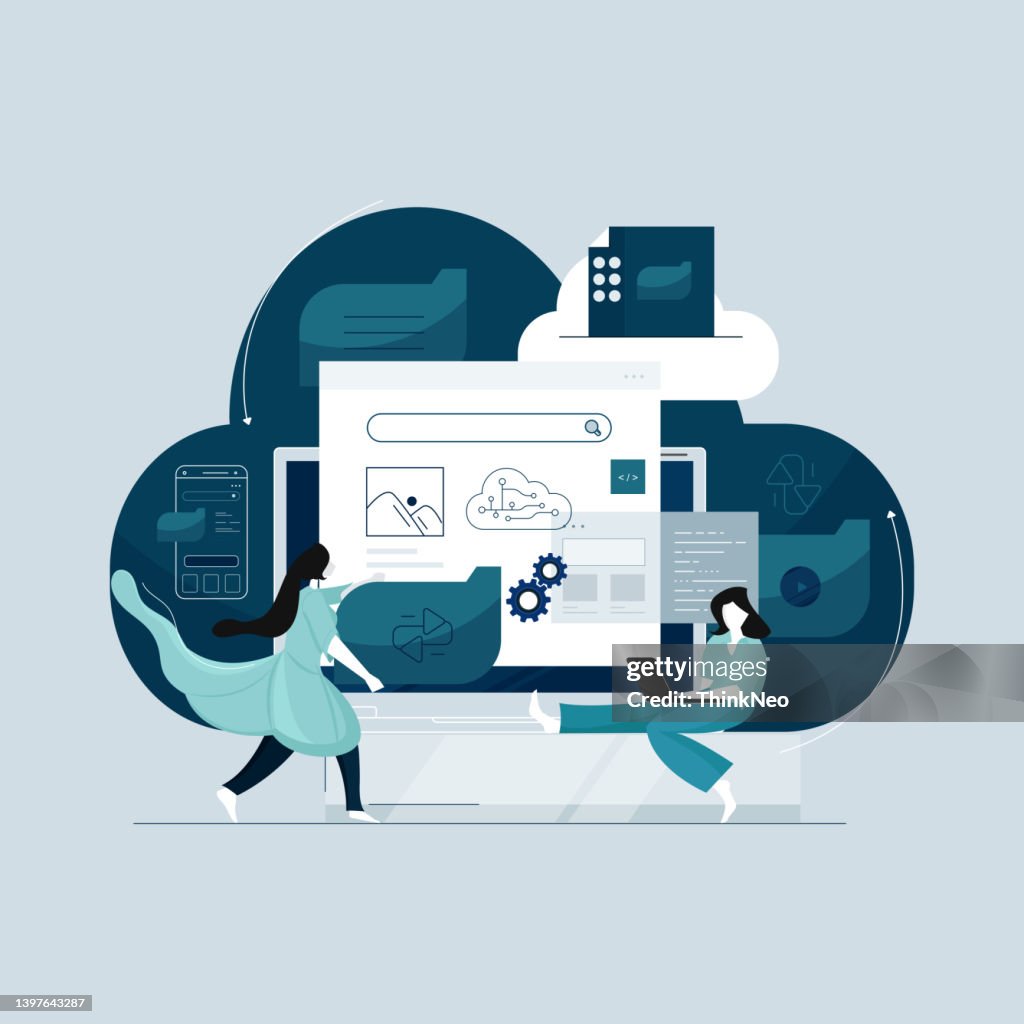 Document Management System Images Vector Cloud Based Document Management System Dms High-Res Vector Graphic ...