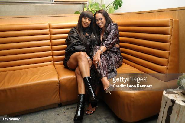 Jackie Christie and Shaunie O'Neal attend the exclusive press dinner with Basketball Wives' Executive Producer Shaunie O'Neal at NeueHouse Los...