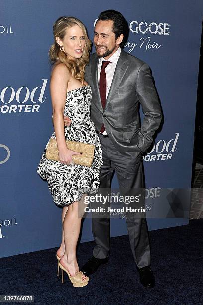 Lisset Gutierrez and actor Demian Bichir arrive at The Hollywood Reporter celebrates the 84th annual Academy Awards nominees at the Getty House on...